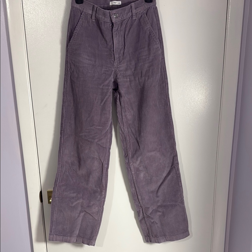 ARITZIA Tna Purple Wide-leg Corduroy Pants